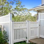 PVC Semi Privacy Picket Fencing Featured at Home of the Year, detail photo.